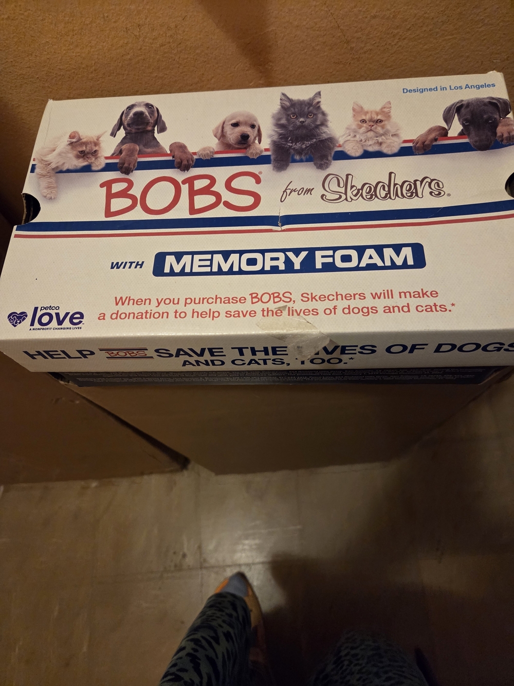 Skechers BOBS Navy and Rose Gold Memory Foam Slip-On Sneakers - Picture 4 of 5